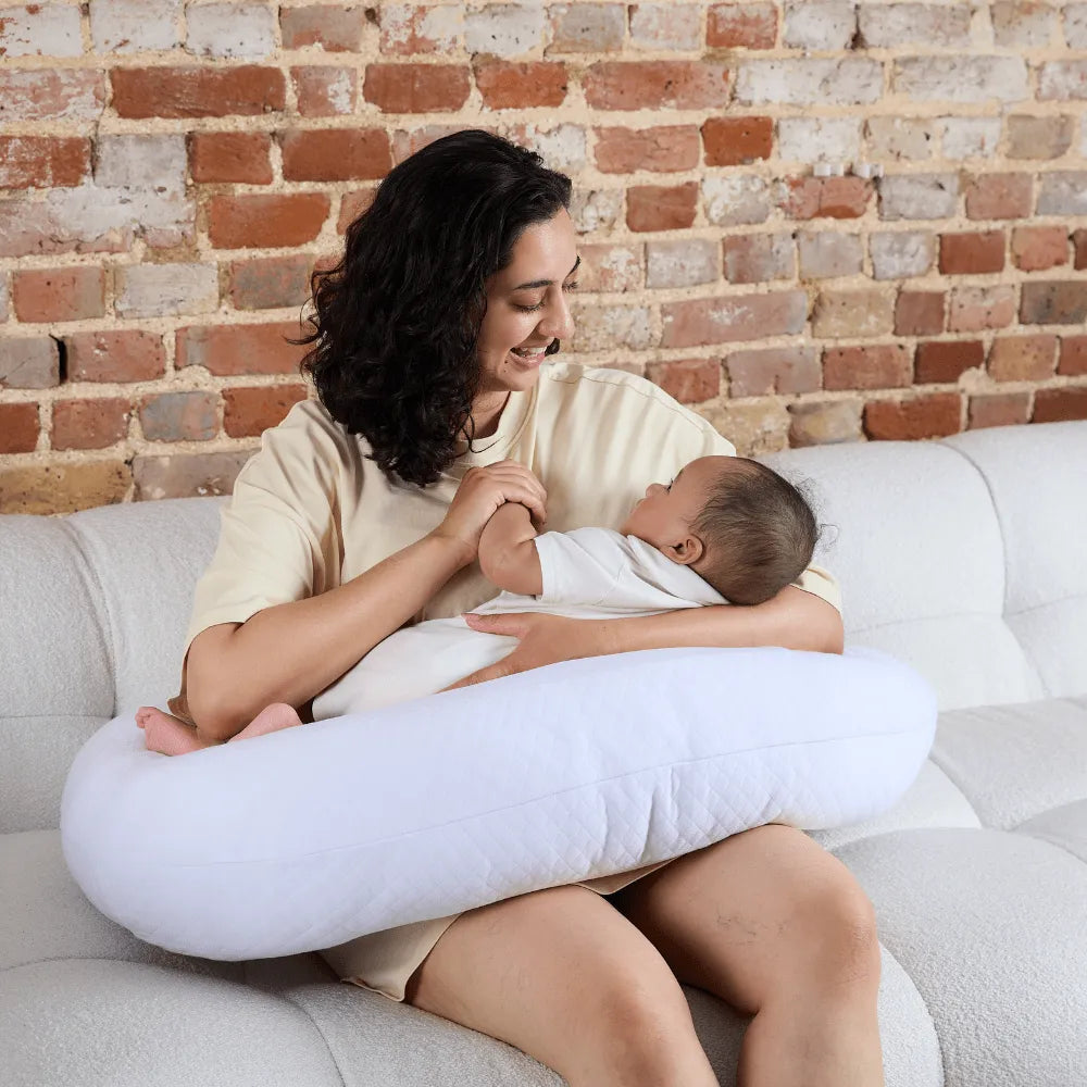Purflo Breathe Pregnancy Pillow - White Luxe