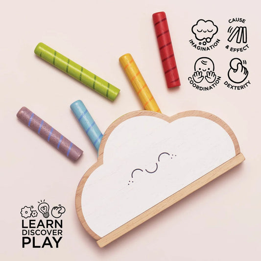 Le Toy Van Wooden Rainbow Cloud Pop