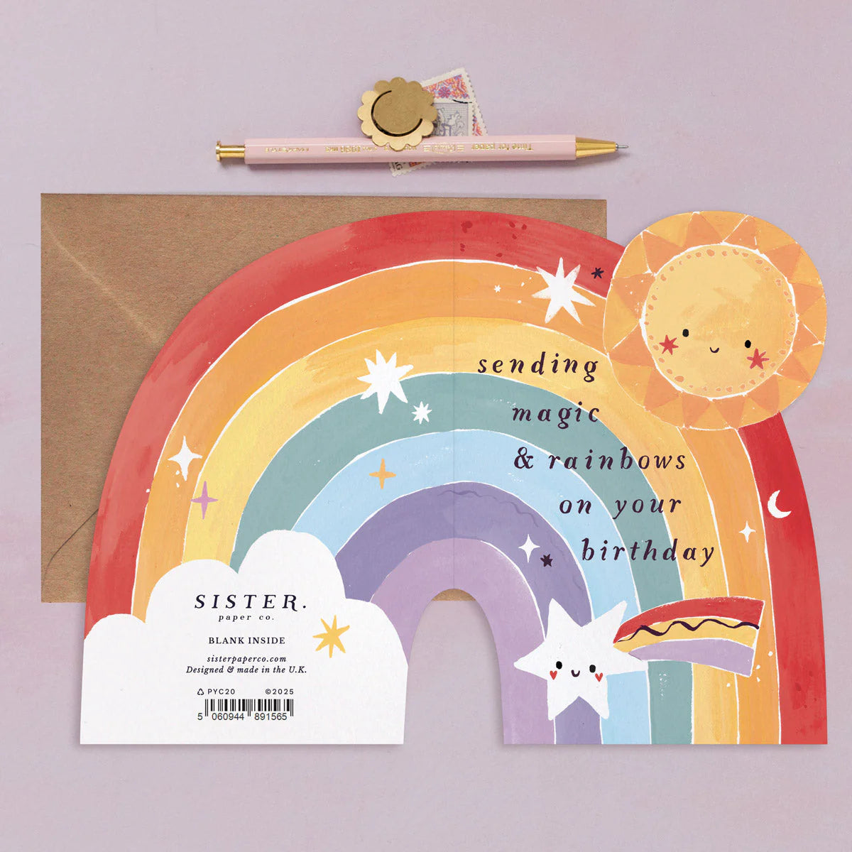 Sister Paper Co Rainbow Birthday Card