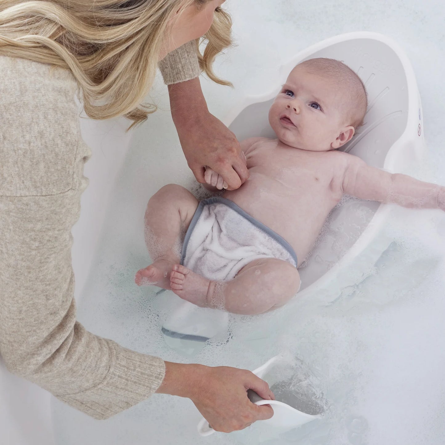 Shnuggle Newborn Baby Bath Support - Taupe