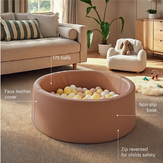 CuddleCo Soft Play Ball Pit with Balls - Tuscany