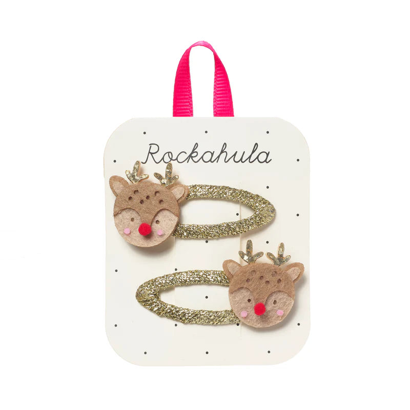 Rockahula Little Reindeer Christmas Hair Clips