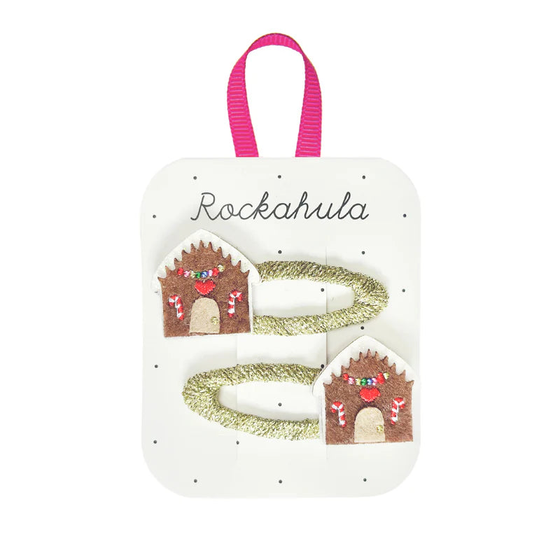 Rockahula Gingerbread House Christmas Hair Clips