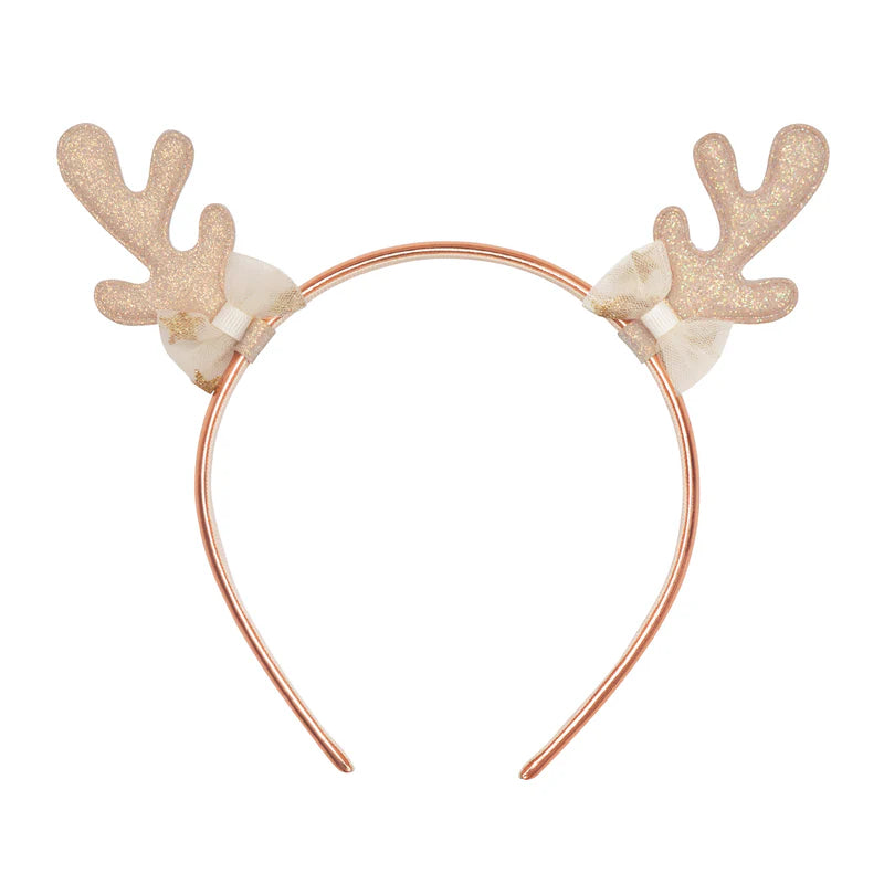Rockahula Golden Reindeer Christmas Headband