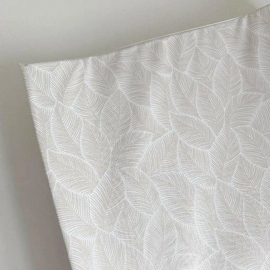 Bobbin and Bumble Anti-Roll Wedge Baby Changing Mat - Beige Leaf Print