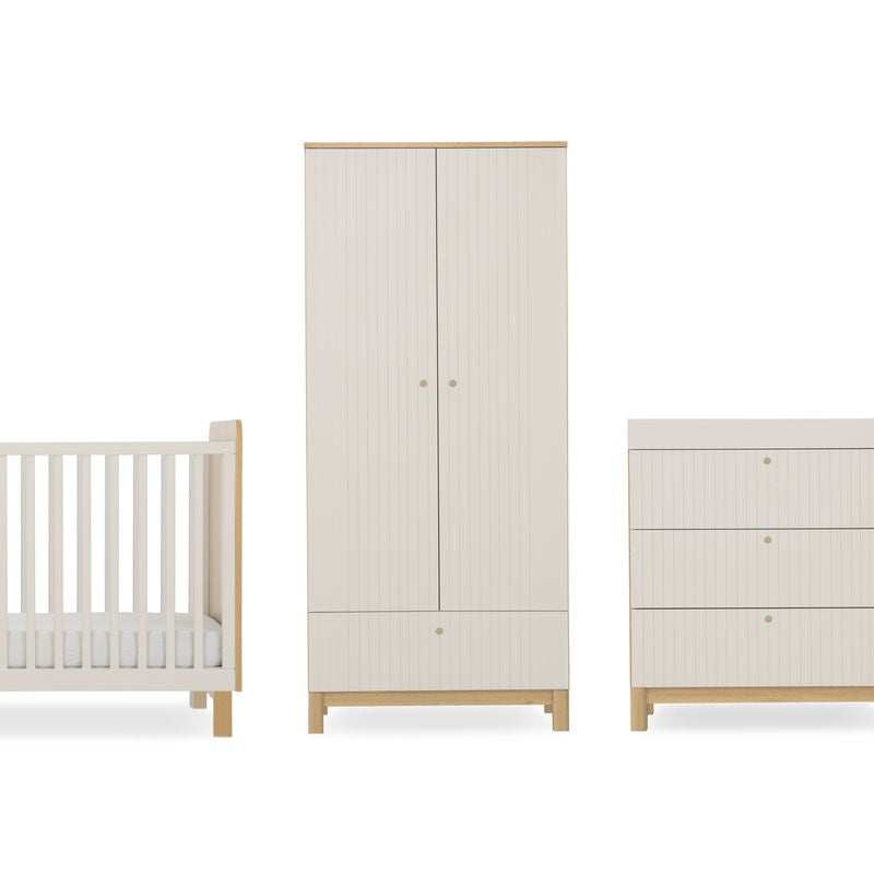 Cuddle Co Remi 3 Piece Nursery Furniture Set Oak & Cashmere