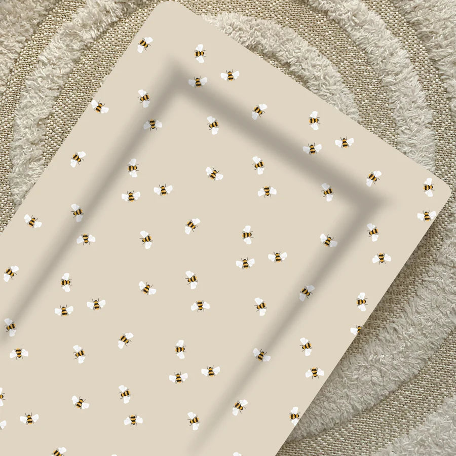 Bobbin and Bumble Baby Changing Mat - Bee Print