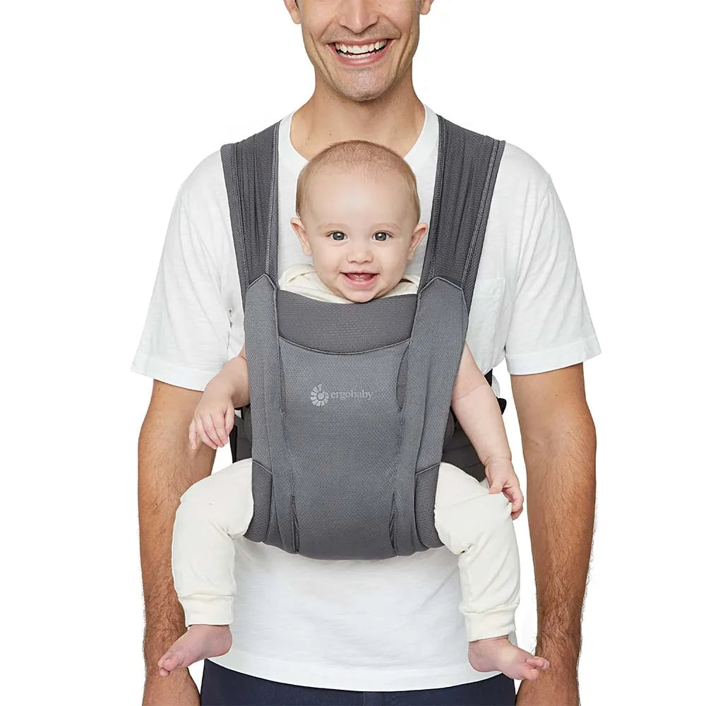 ergobaby Embrace Newborn Carrier Soft Mesh - Washed Black