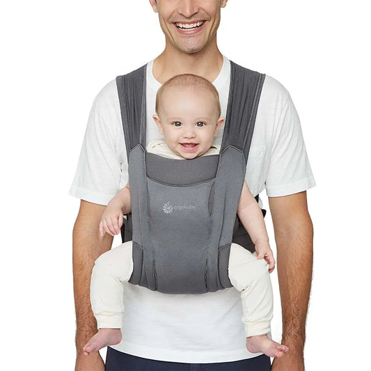 ergobaby Embrace Newborn Carrier Soft Mesh - Washed Black