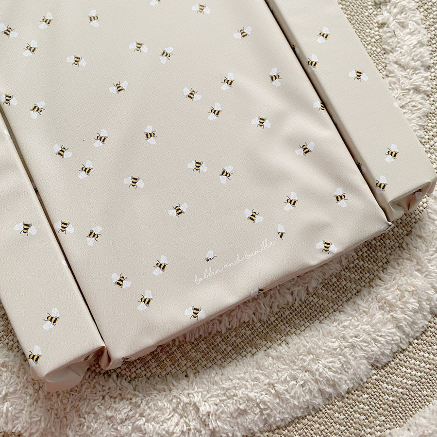 Bobbin and Bumble Baby Changing Mat - Bee Print