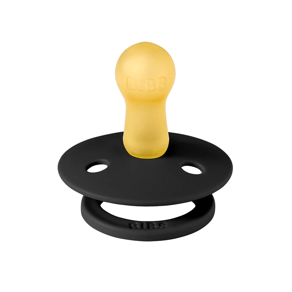 BIBS Colour Pacifier 2 Pack Latex - Black/White