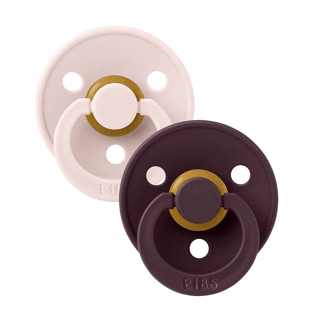 BIBS Colour 2 Pack Dummies - Petal & Plum