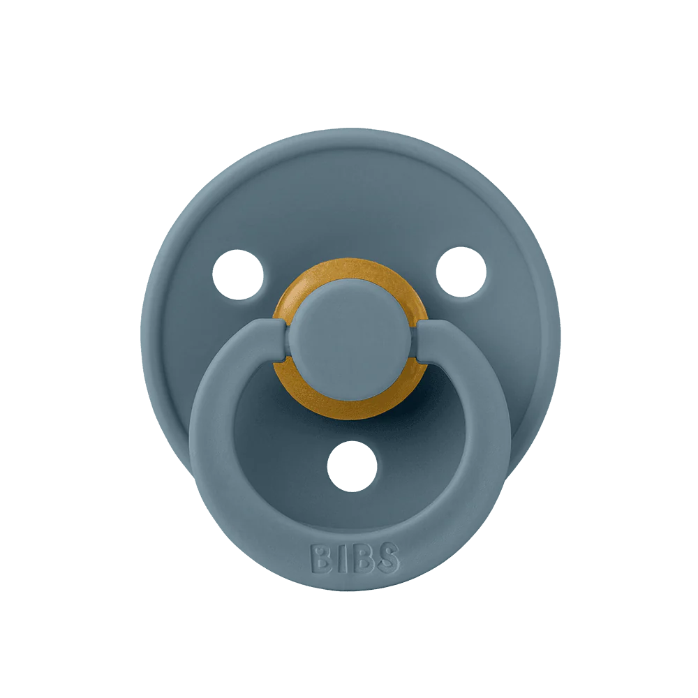 BIBS Colour Pacifier 2 Pack Latex - Ivory/Petrol