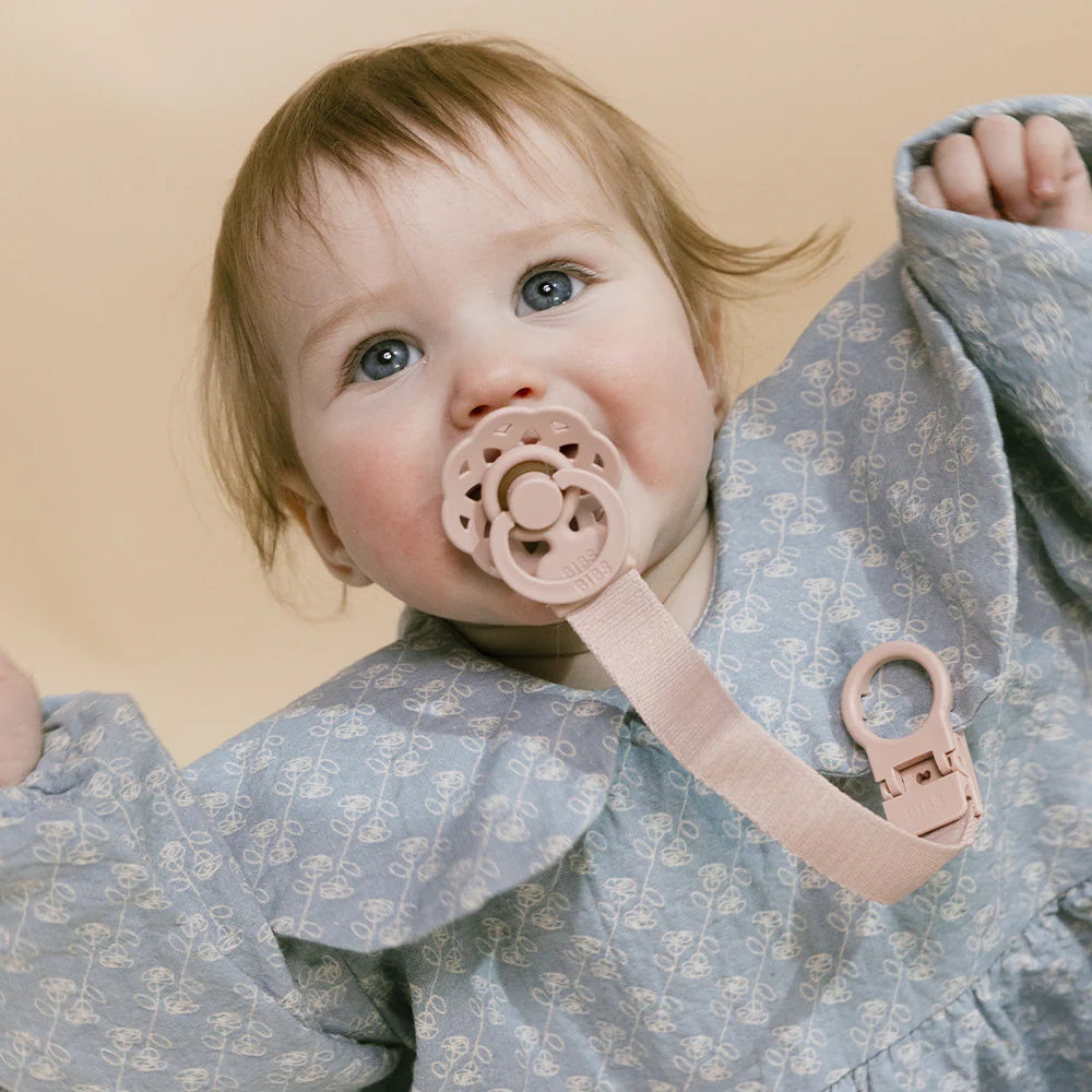 BIBS Dummy Clip Loop - Blush