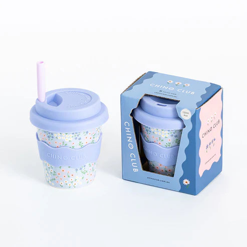 Chino Club Babychino Cup 4oz - Blue Floral
