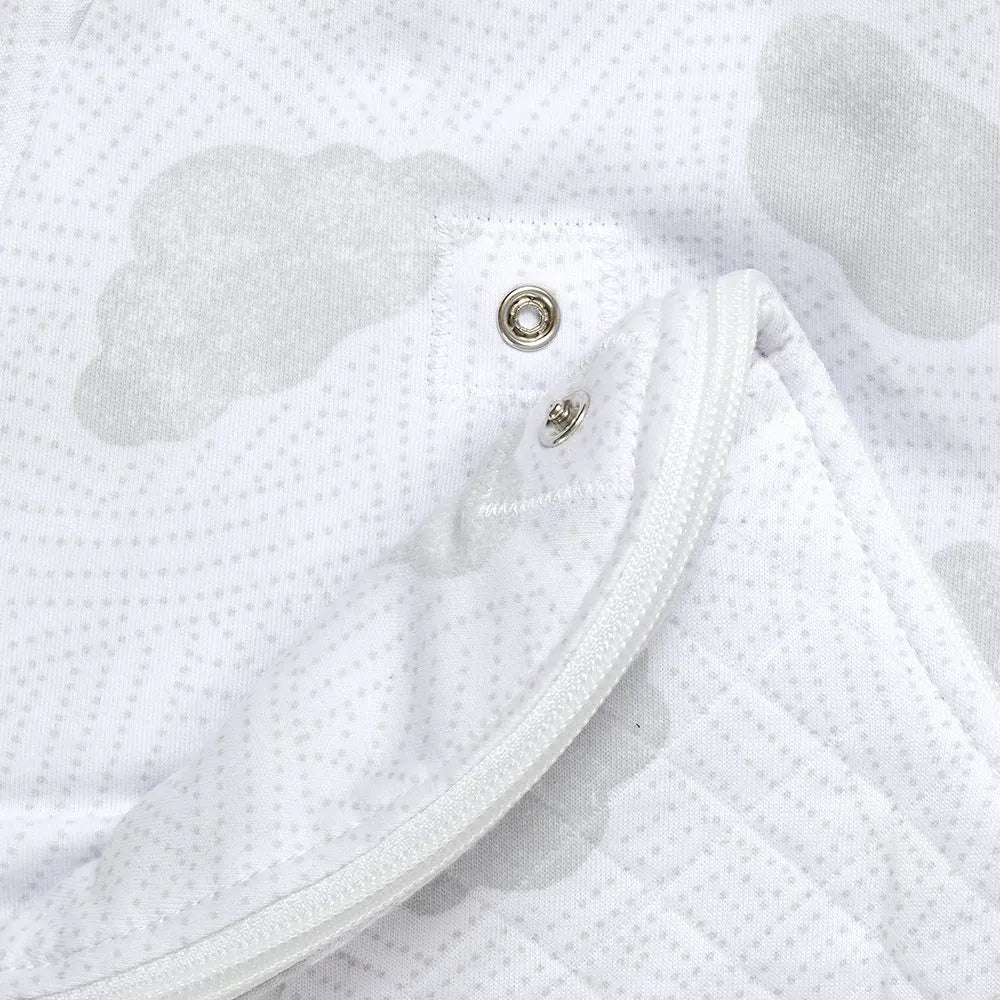 Purflo 2.5 Tog Swaddle to Sleep Bag - Cotton Clouds
