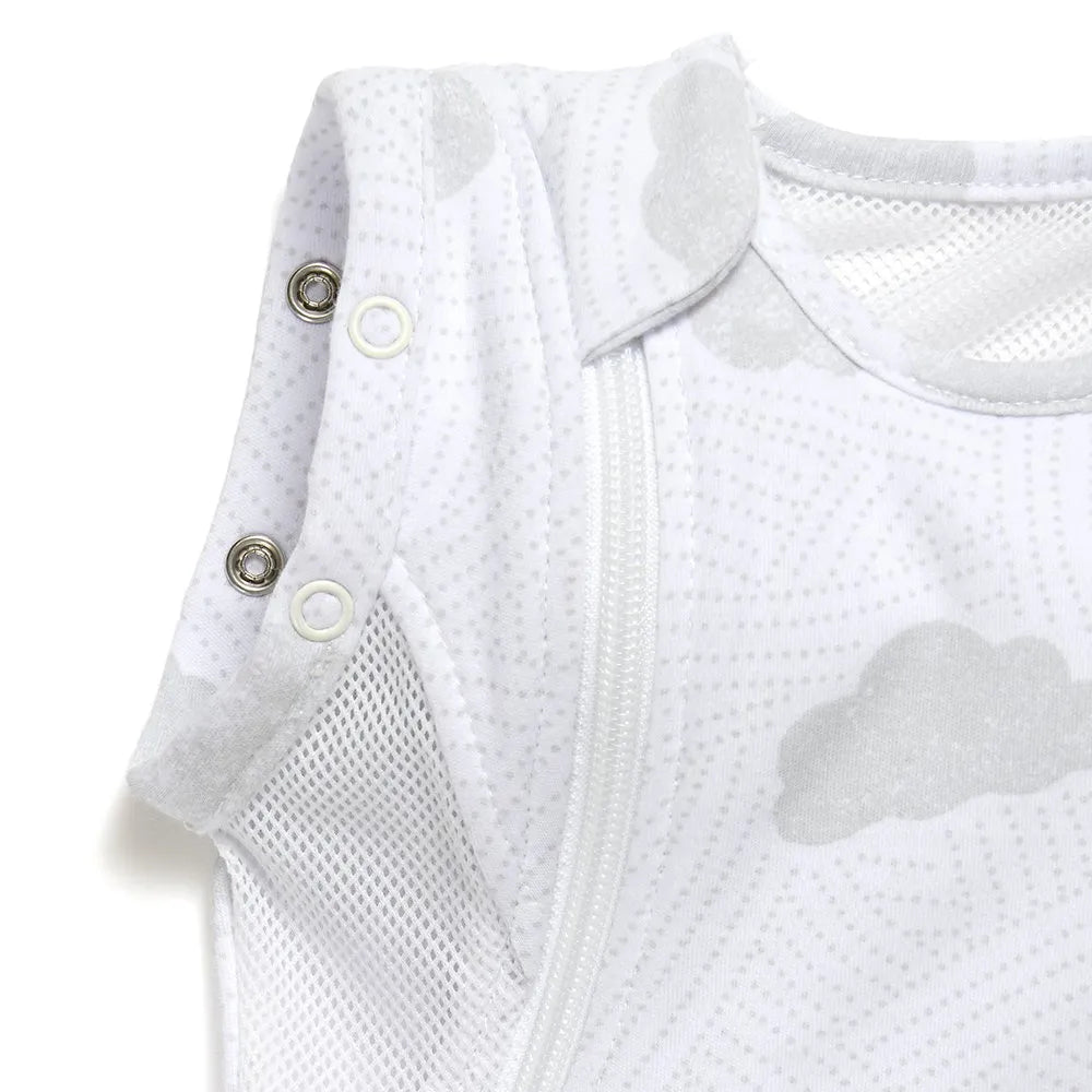 Purflo 2.5 Tog Swaddle to Sleep Bag - Cotton Clouds