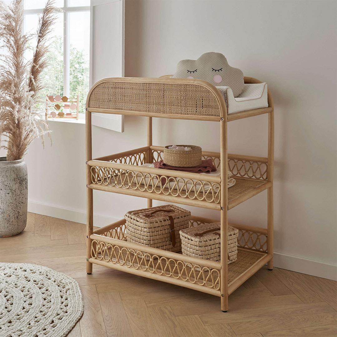 CuddleCo Aria Rattan Changing Table