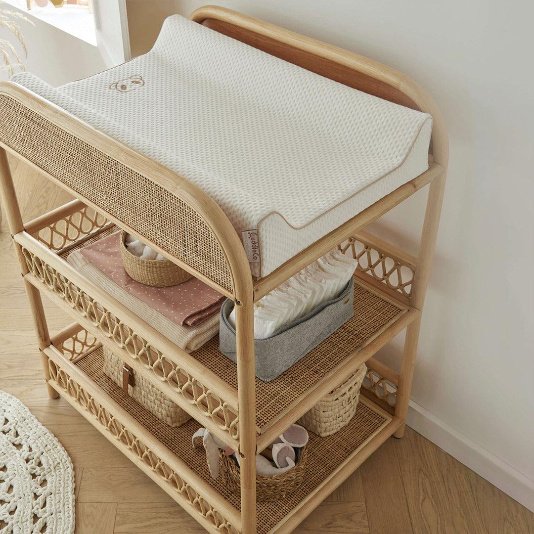 CuddleCo Aria Rattan Changing Table