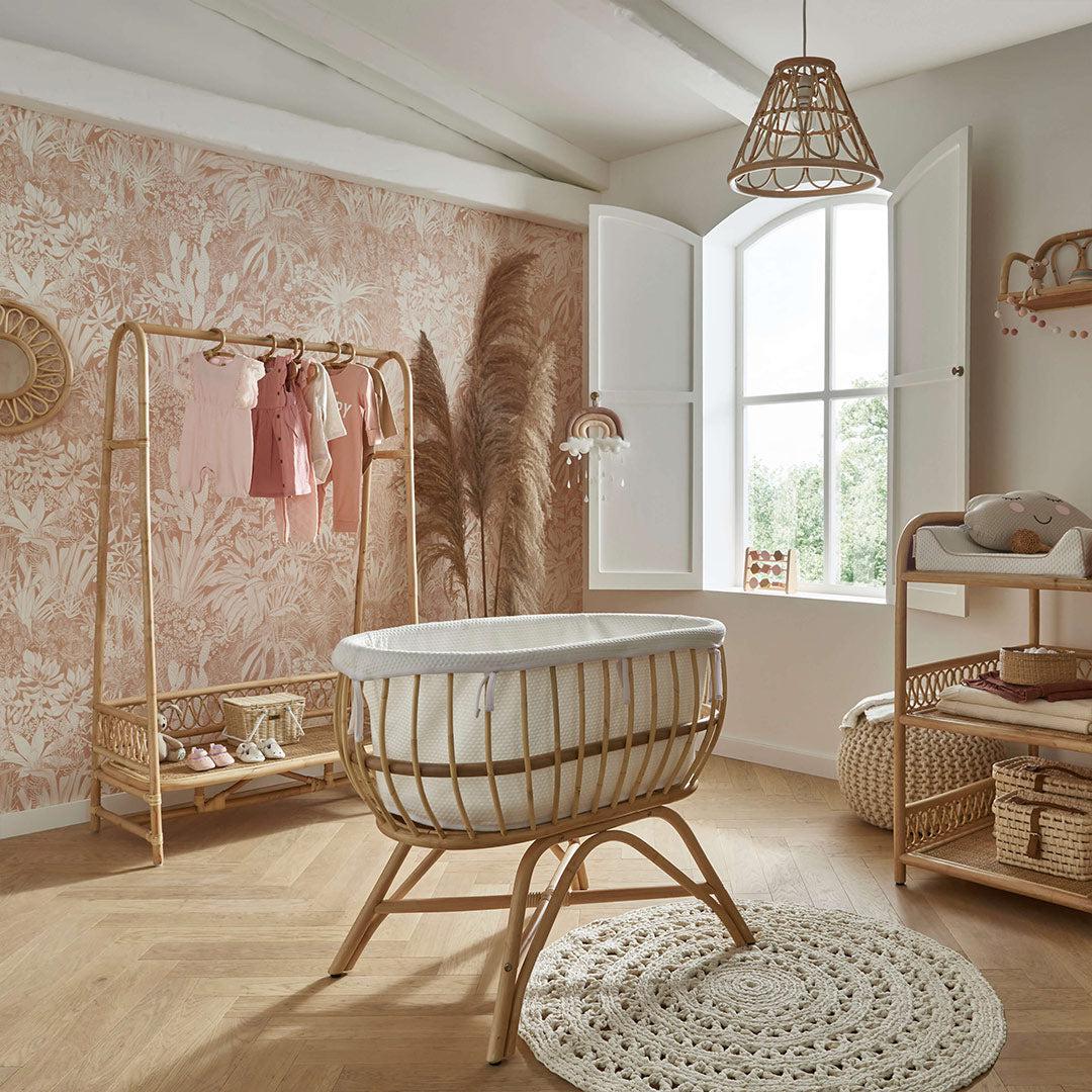 CuddleCo Aria Rattan Crib