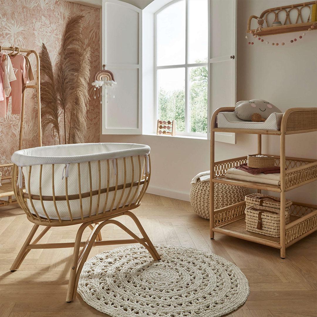 CuddleCo Aria Rattan Crib