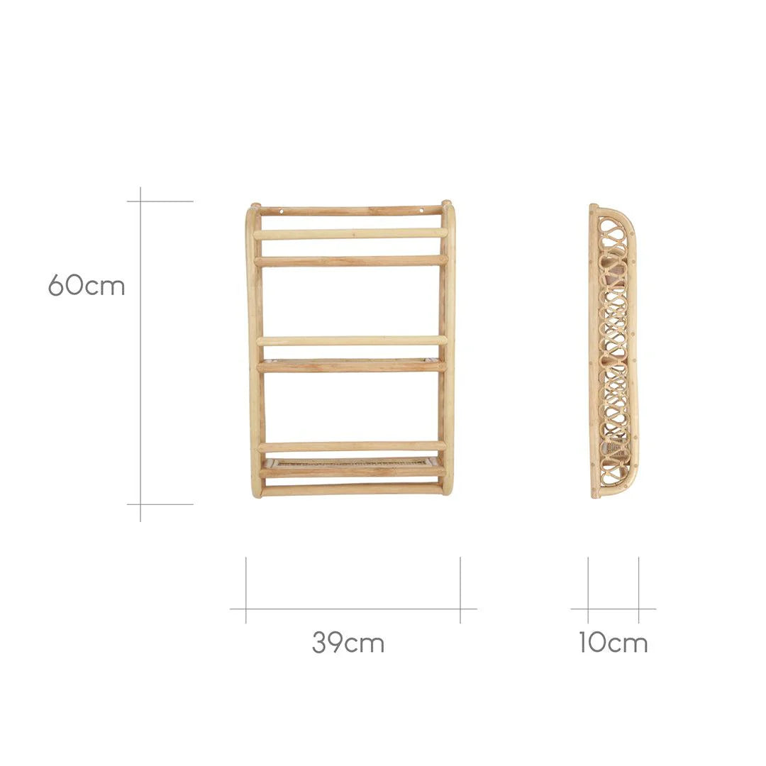 CuddleCo Aria Rattan Bookshelf
