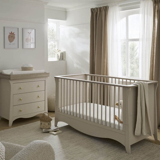 CuddleCo Clara 2 Piece Nursery Furniture Set - Cashmere & Ash
