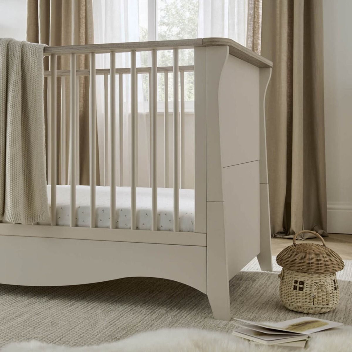 CuddleCo Clara 2 Piece Nursery Furniture Set - Cashmere & Ash