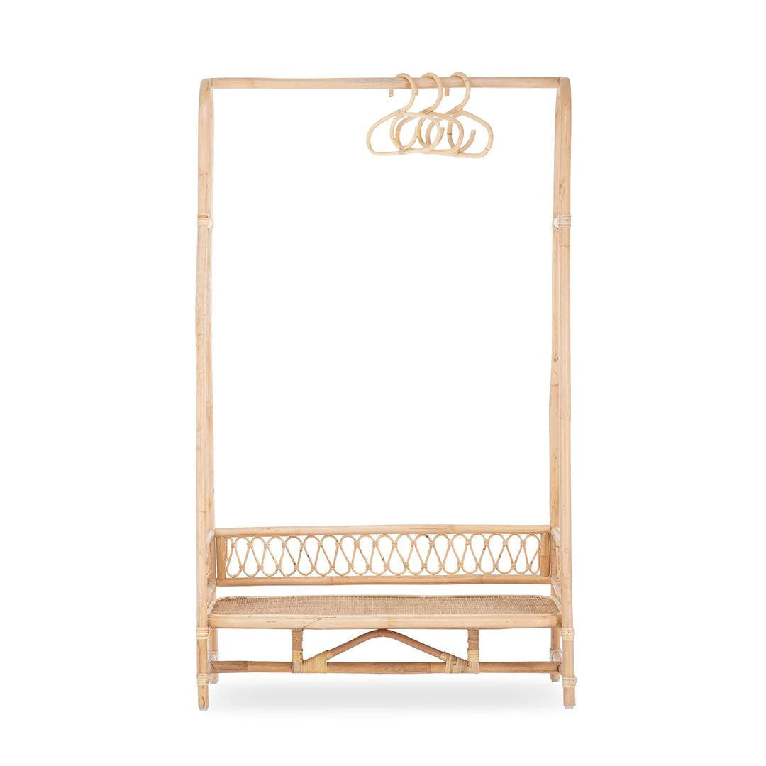 CuddleCo Aria Rattan Children's Clothes Rail