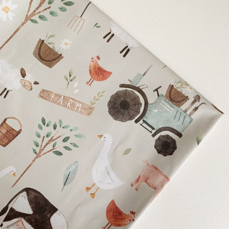 Bobbin and Bumble Wipeable Splash Mat - Ginger's Farm Animals