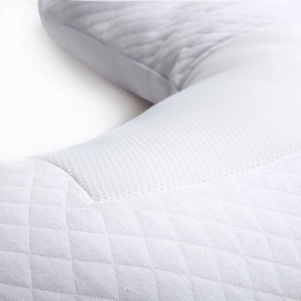 Purflo Breathe Pregnancy Pillow - White Luxe