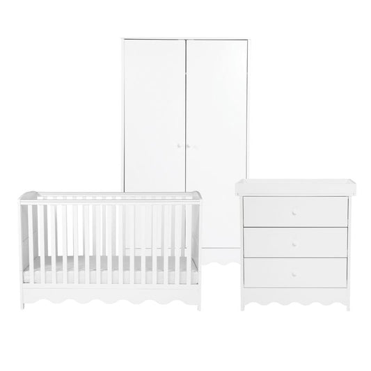 Bebe & Beyond Dancer 3 Piece Nursery Furniture Set - White