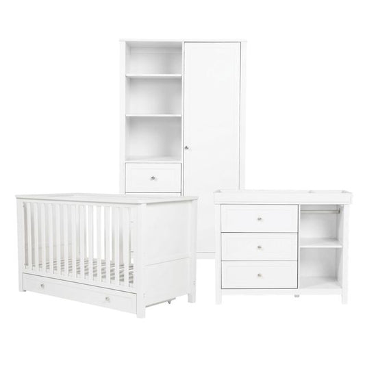 Bebe & Beyond Wanderer 3 Piece Nursery Furniture Set - White