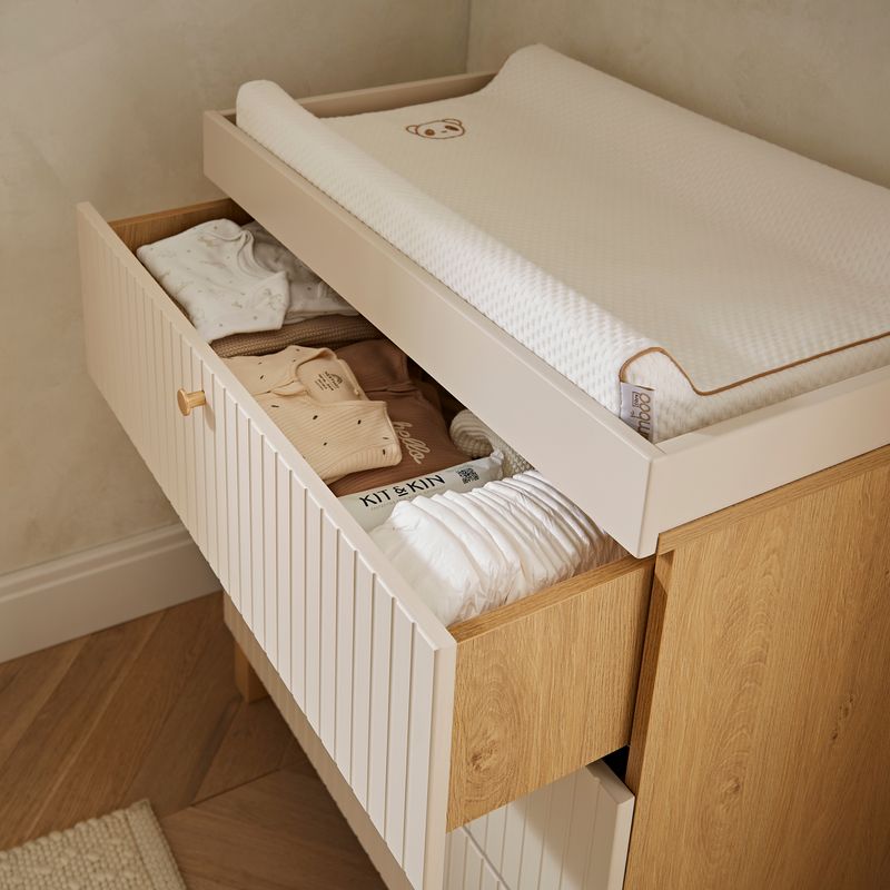 Cuddle Co Remi 3 Piece Nursery Furniture Set Oak & Cashmere