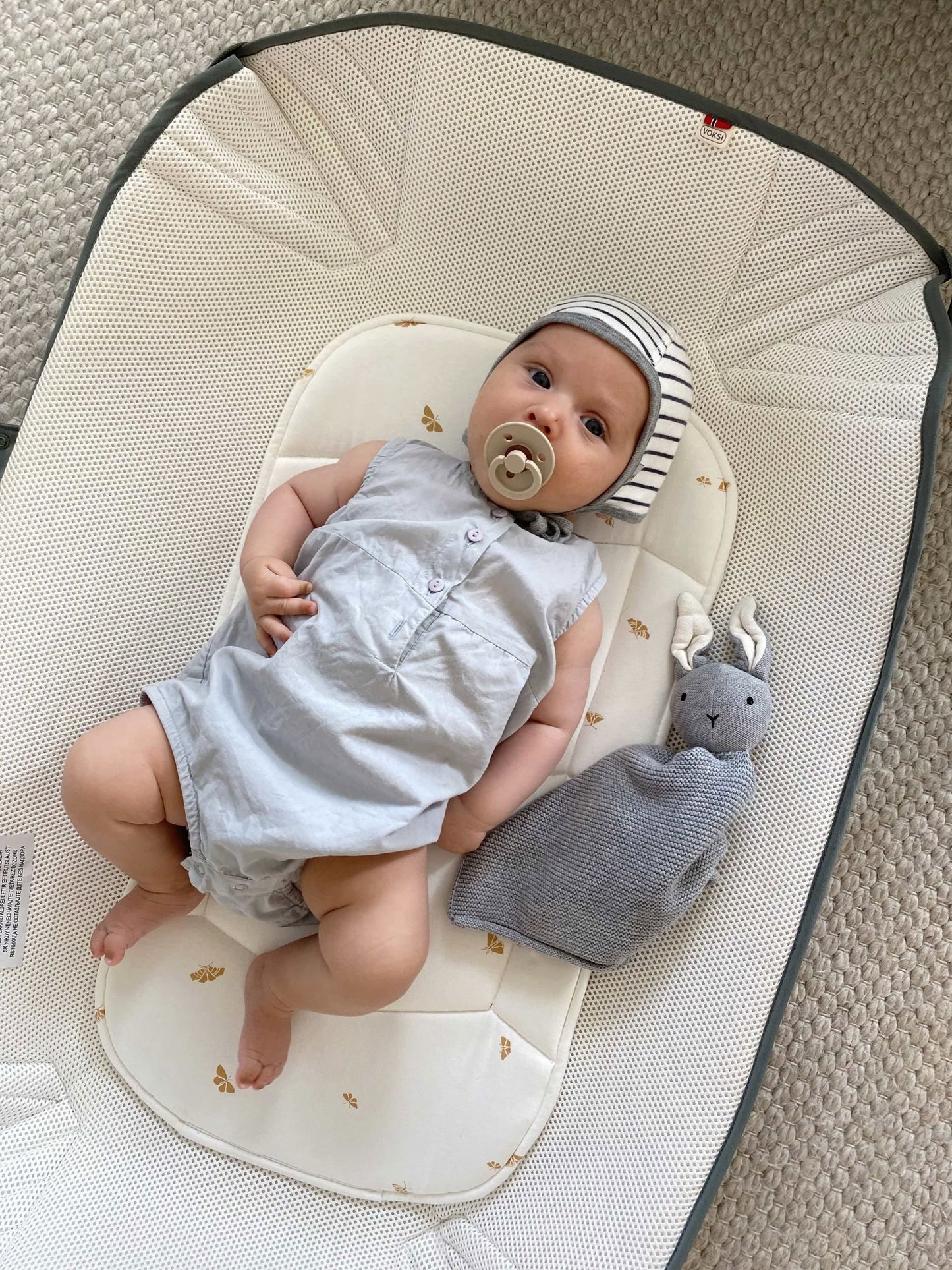 Voksi Carry Me Soft Carrycot - Meadow Green