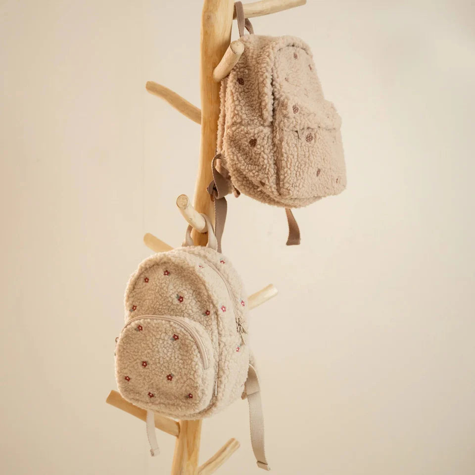 Little Dutch Teddy Backpack - Sand Flowers