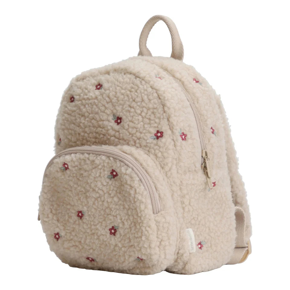 Little Dutch Teddy Backpack - Sand Flowers