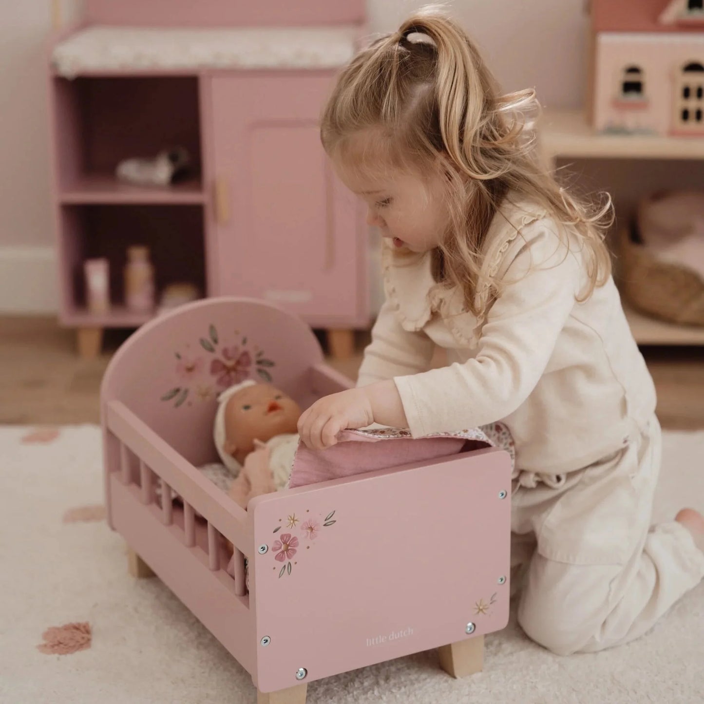 Little Dutch Wooden Doll Bed