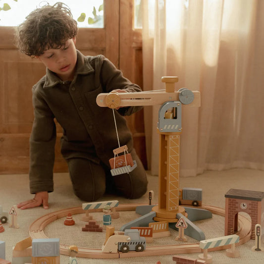 Little Dutch Crane Set with Train Track