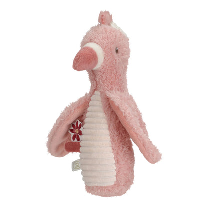 Little Dutch Soft Squeeze Rattle - Safari Friends Flamingo
