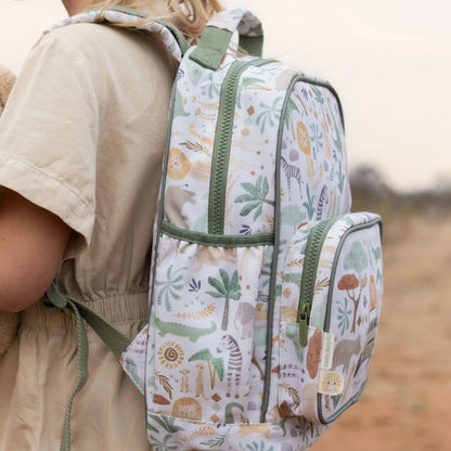 Little Dutch Large Backpack - Safari Friends 35cm