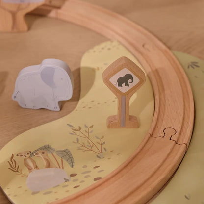 Little Dutch Wooden Train Set - Safari Friends