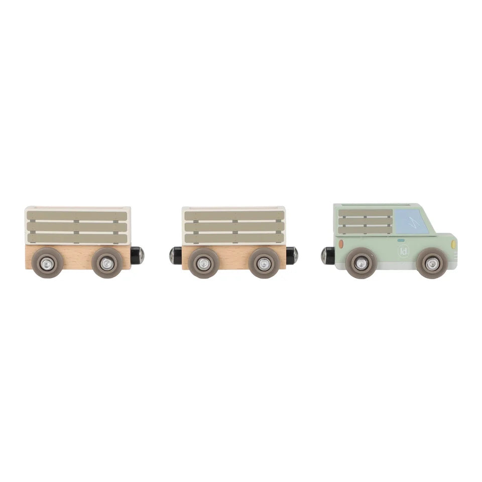 Little Dutch Wooden Train Set - Safari Friends