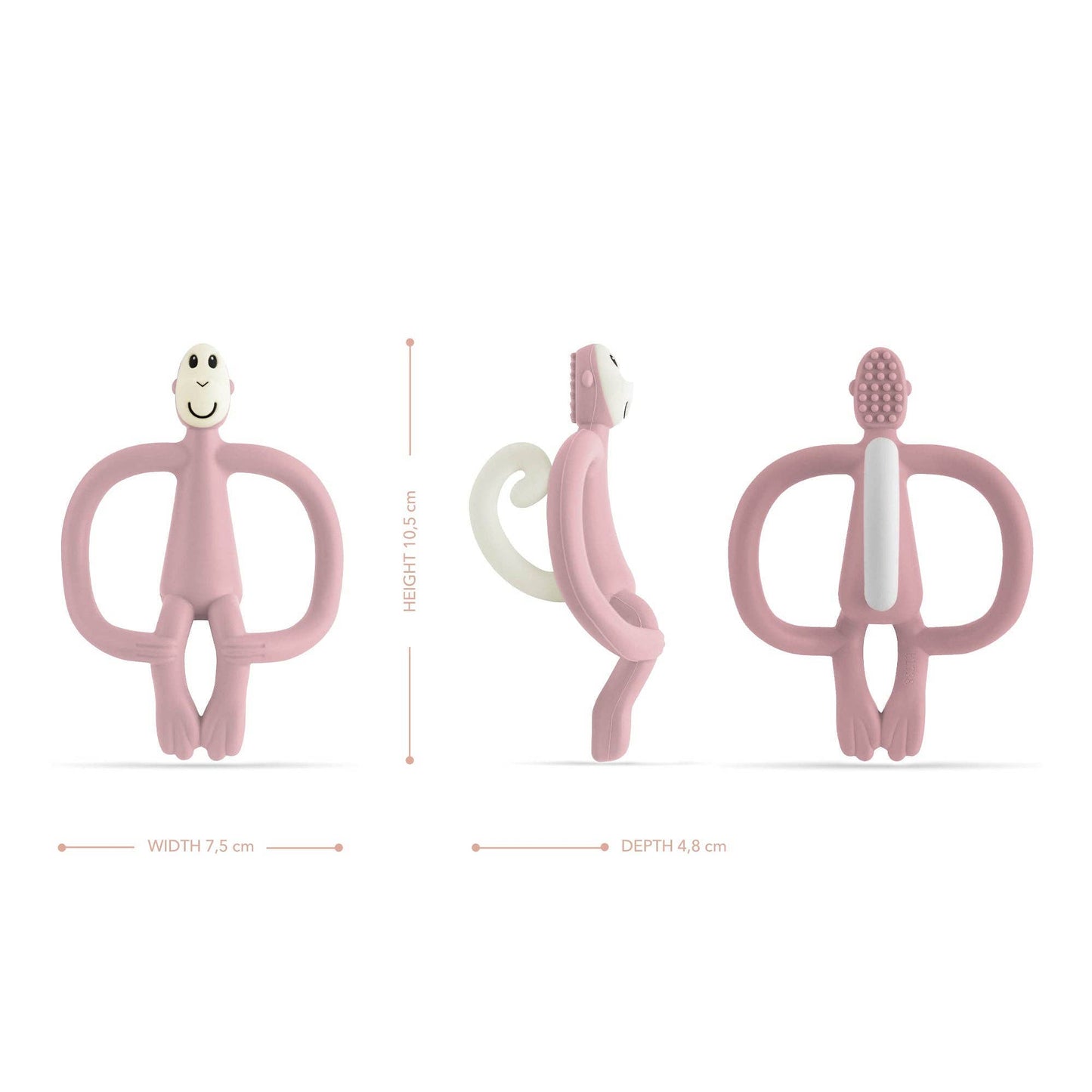 Matchstick Monkey Original Teether - Dusty Pink