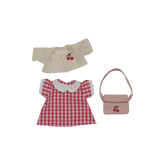 OIli Ella Dinkum Doll Outfit Set - Cherry Gingham