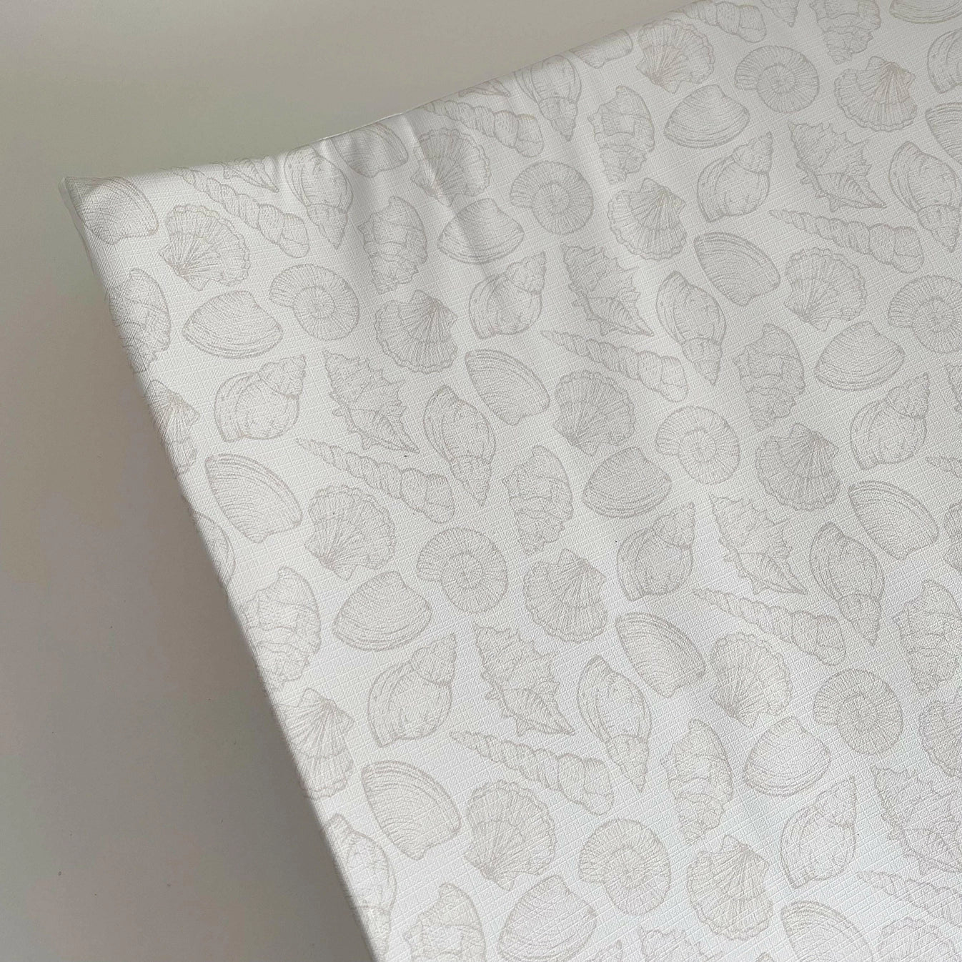 Bobbin and Bumble Anti-Roll Wedge Baby Changing Mat - Seashell
