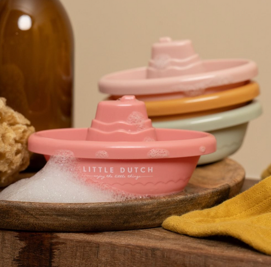 Little Dutch Stackable Bath Boats Pink image 1