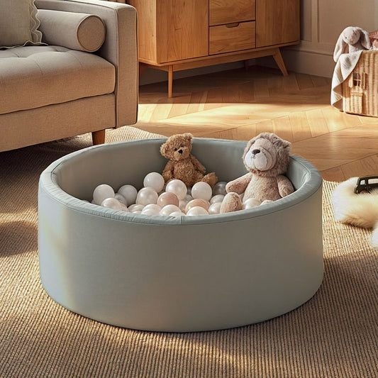CuddleCo Soft Play Ball Pit with Balls - Sea Salt