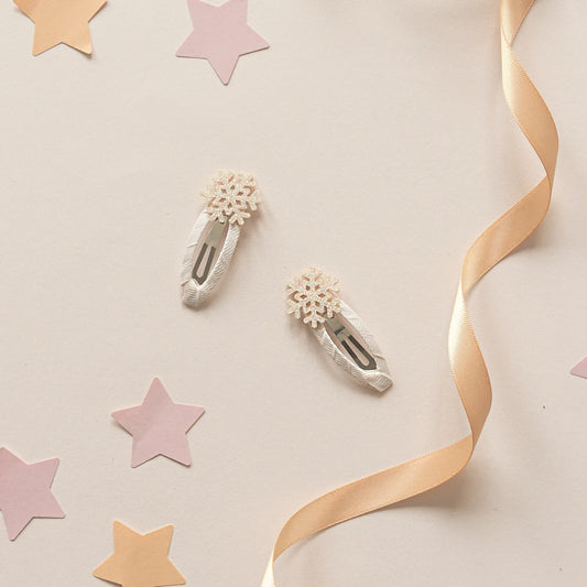 Rockahula Shimmer Snowflake Hair Clips