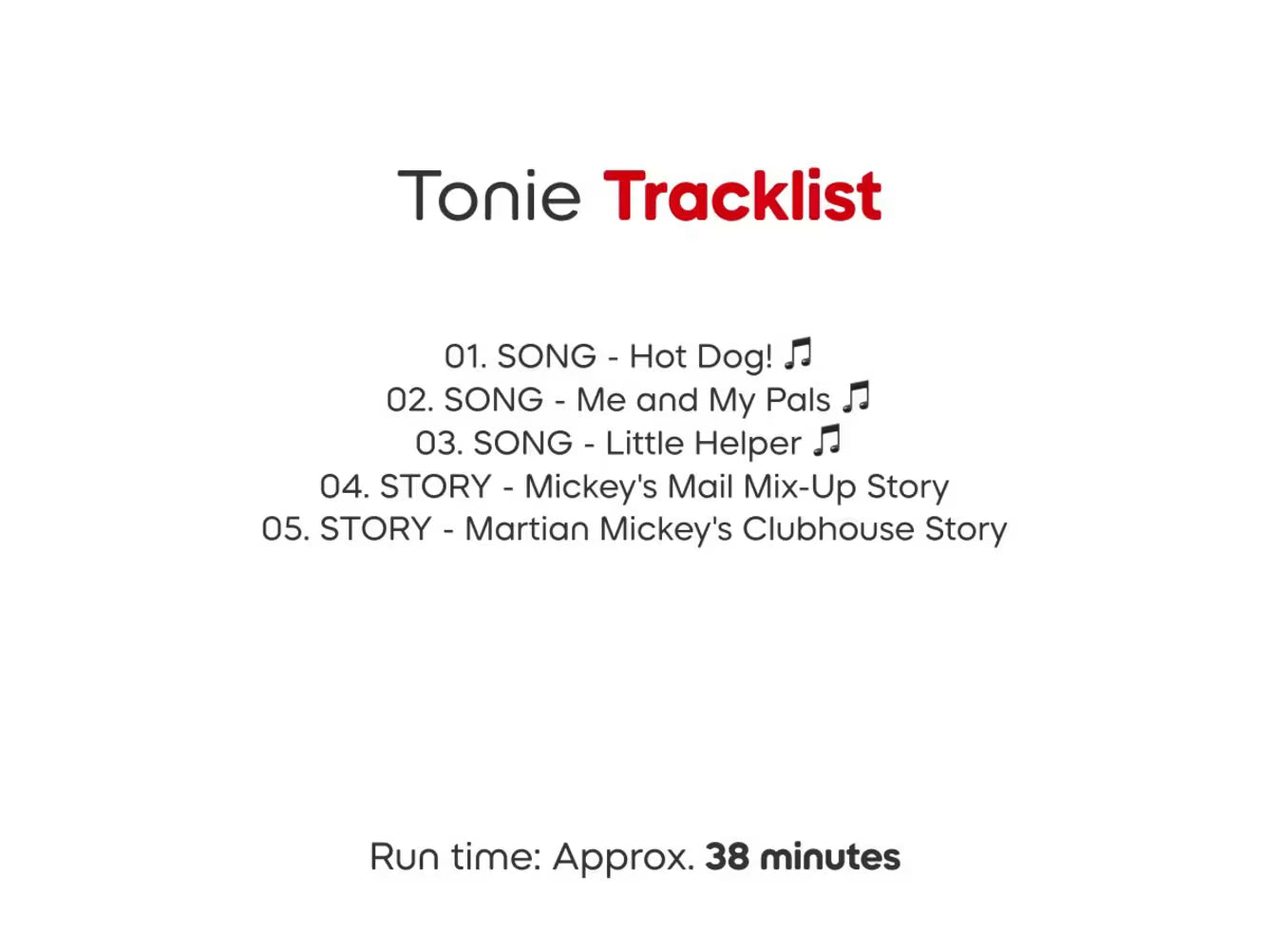 Tonies - Mickey Mouse Clubhouse - Mickey